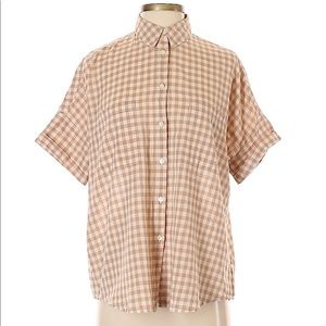 MADEWELL Gingham Button Up Top